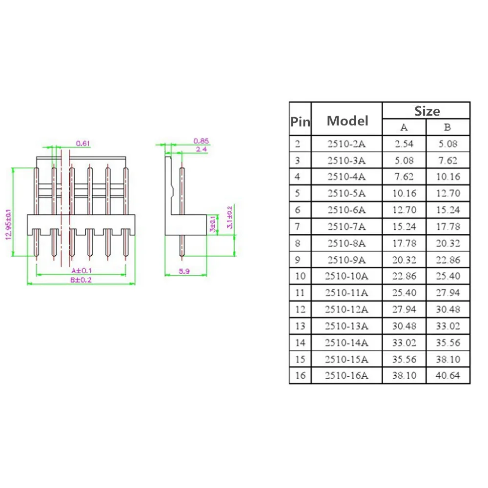 10 шт./Набор "сделай сам" Наборы 4 Pin KF2510-4P KF2510-3P KF2510-2P Американская классификация проводов 2р/3 P/4 P 2,54 мм Шаг Терминал Корпус штыревые Разъемы Адаптера переменного тока Наборы