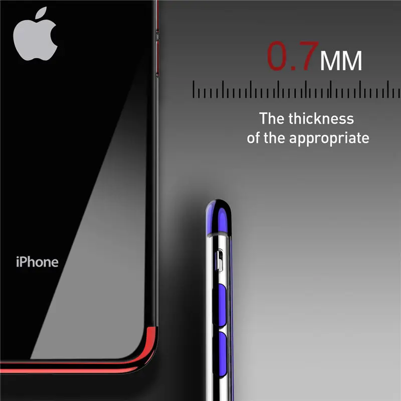 USLION Case For iPhone X XS MAX XR 6 6S 7 Plus 8 Case Plating Transparent Soft TPU For iPhone 5 5S SE Luxury Phone Case Capa USLION Case For iPhone X XS MAX XR 6 6S 7 Plus 8 Case Plating Transparent Soft TPU For iPhone 5 5S SE Luxury Phone Case Capa