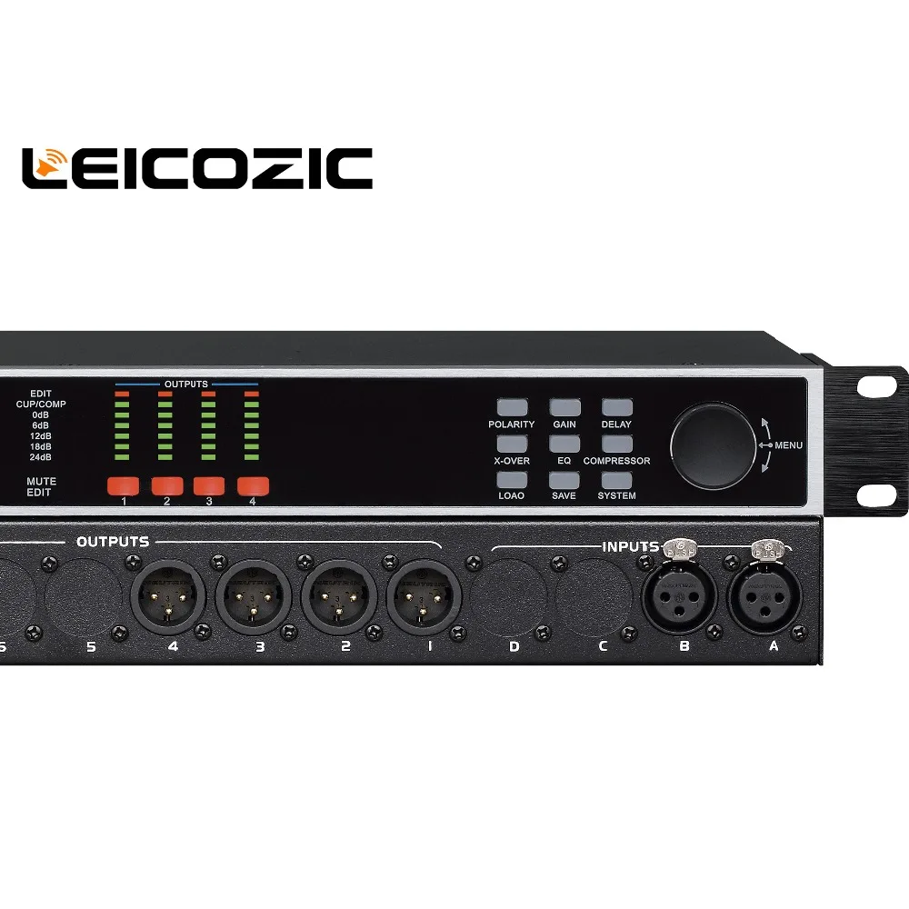 US $205.00 Leicozic DANTE 24 Professional Digital Loudspeaker Processor 2in4out Pro Audio Dj Equipment Software Control Processador AC220V