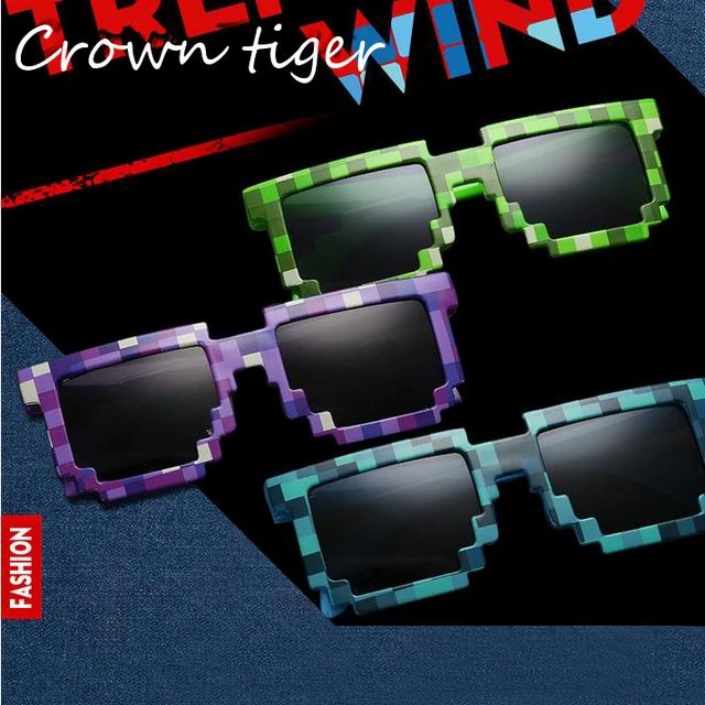 Special Price 5 color Fashion Minecrafter style Sunglasses Kids Action Game Toys Square Glasses Gift For Men Women For tourism new hot fun toy