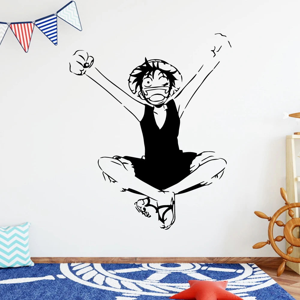 

Plane Sticker Monkey D Luffy Waterproof Wall Stickers Wall Art Decor Nursery Room Decor Background Wall Art Decal