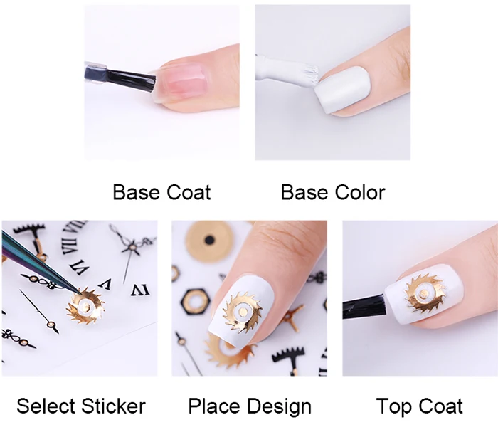 1 лист Золотой Серебряный голографический 3D стикер для ногтей лист кокосовой пальмы клей для накладных ногтей переводная наклейка