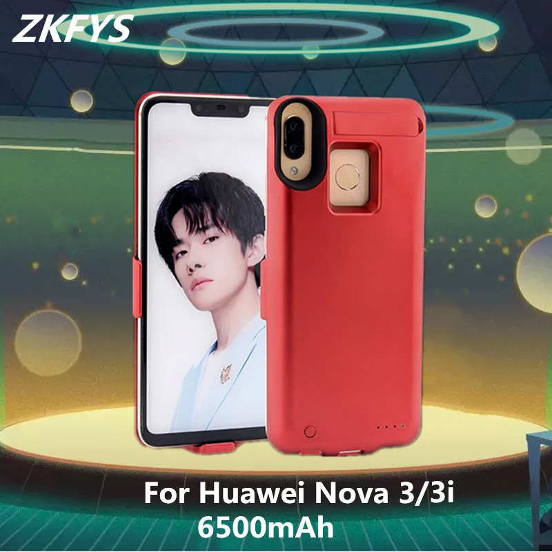 

6500mAh High Quality Fast Charger Battery Cover For Huawei Nova 3 External Bracket Power Bank For Huawei Nova 3i Battery Case