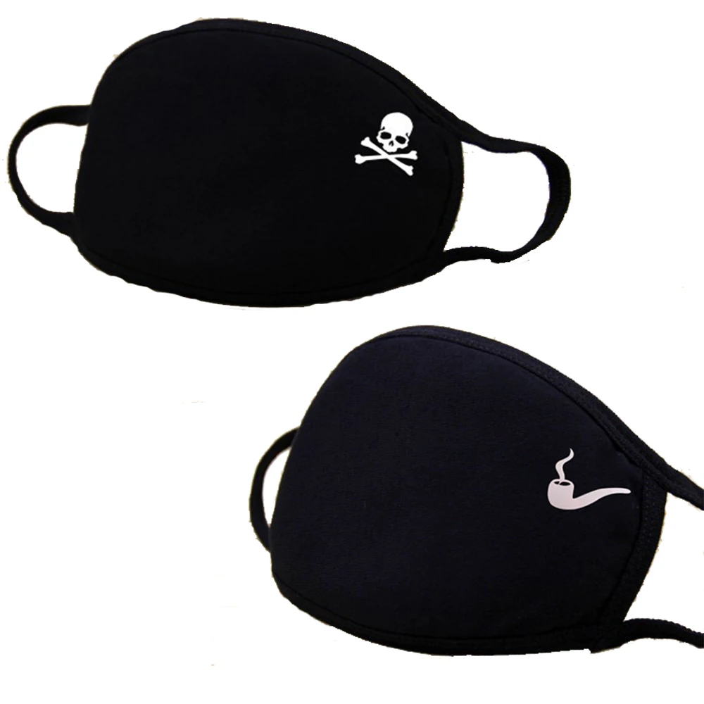 1 PC Unisex Black Mask Anti Dust Cotton Mouth Reusable Dustproof PM2.5 Pollution Half Cartoon Breathable Face | Красота и здоровье