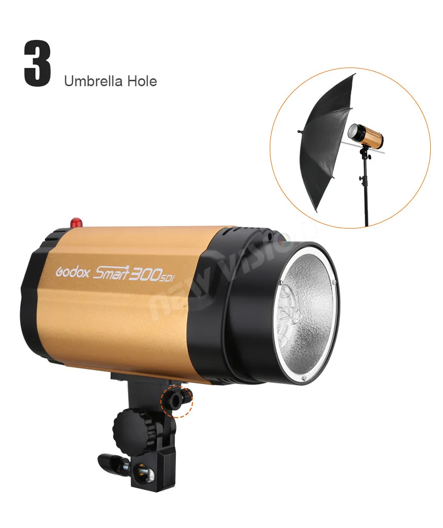 GODOX 300 W 300SDI Pro фотостудия моно светильник стробоскоп фото вспышка скоростной светильник 300WS светильник Размер: 300 Вт/с