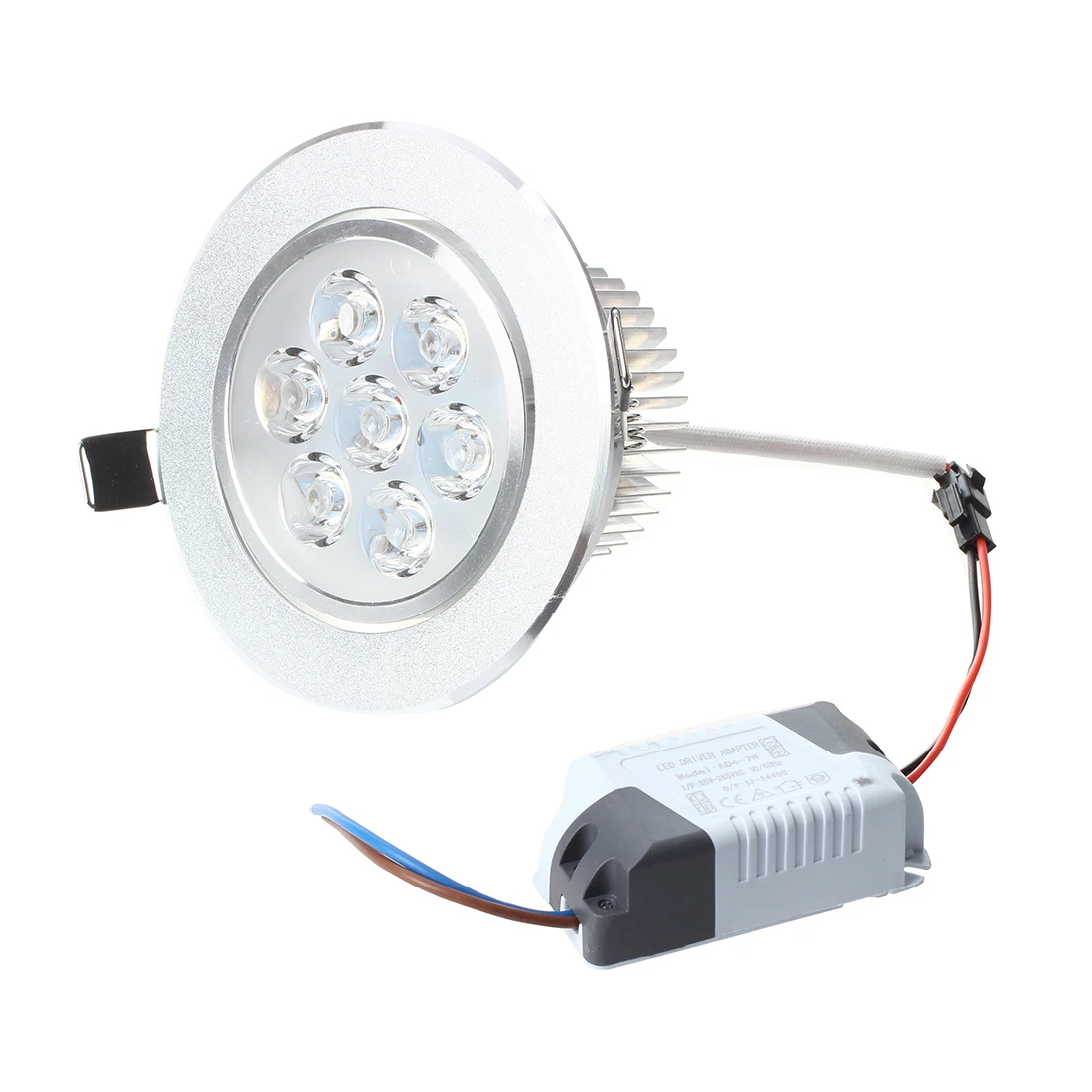 7W 7 LED Recessed Lamp Aluminum High Power 500LM 3000K Low Powerin