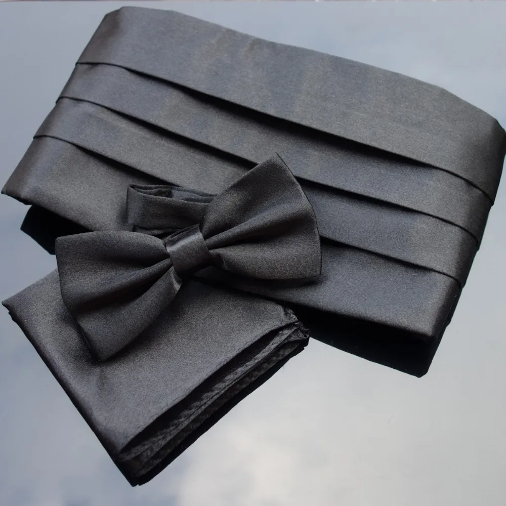 Ikepeibao свадебные мужские наборы с камербандом карман квадратный hanky Bowties смокинг Формальные Noeud Papillon Пояс кушак широкий ремни церемониальный