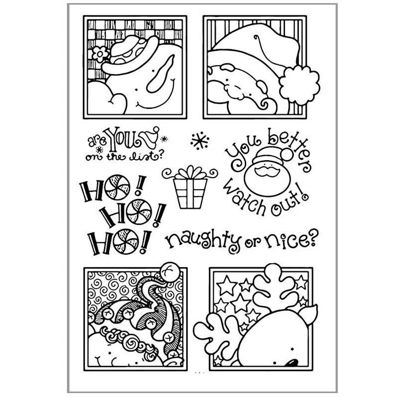 KLJUYP Санта ясные штампы скрапбук Бумага Ремесло чистый штамп Скрапбукинг 945