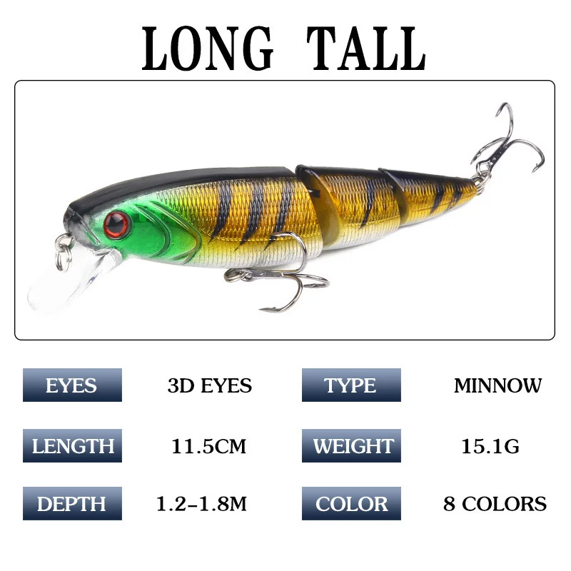 crankbait baixo artificial swimbait 6 # ganchos isca
