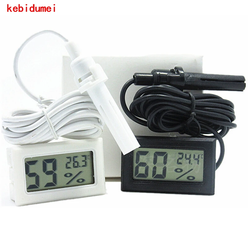 

CAMMUO Mini LCD Digital Thermometer Hygrometer with Probe Meter Indoor Temperature Gauge Temperature Sensor Humidity Meter