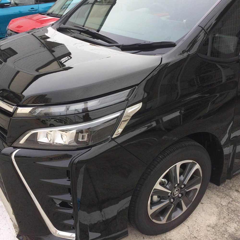 

JY 2pcs SUS304 Stainless Steel Front Headlight Side Garnish Trim Car Styling Cover For Toyota Voxy R80 2017 Facelift