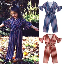 PUDCOCO/одежда в полоску для маленьких девочек; комбинезоны летние костюмы