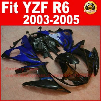 

free Motorcycle body fairings kit for YAMAHA R6 2003 2004 2005 YZF R6 03 04 05 dark blue fairing