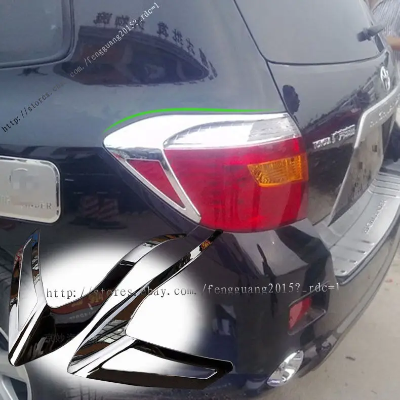 Для Toyota Highlander 2009-2011 ABS хромированный задний светильник накладка 2x