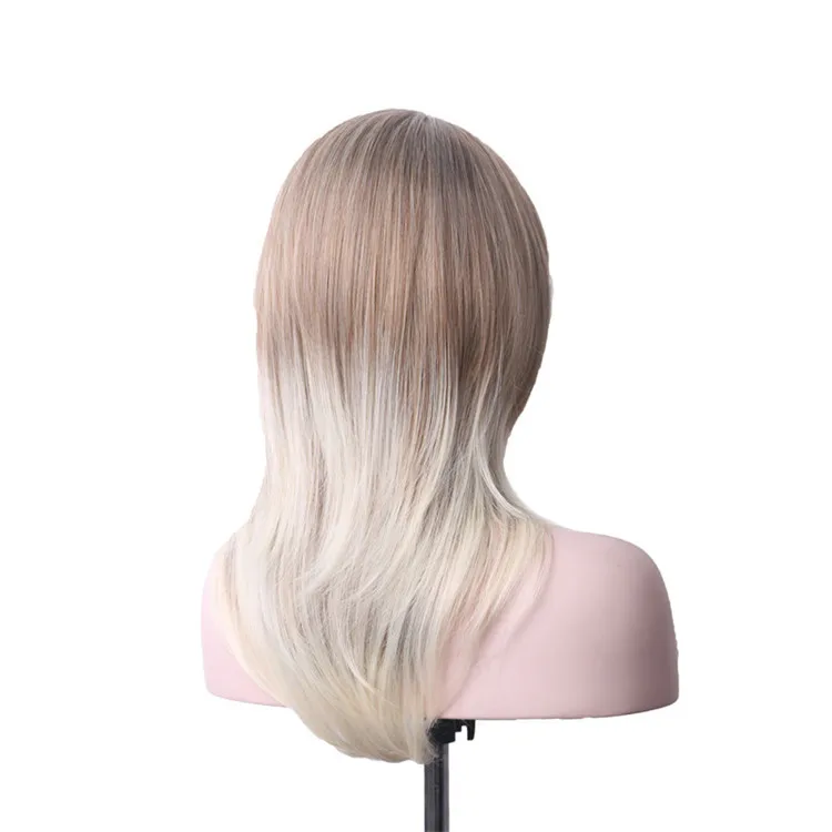 WoodFestival женский синтетический парик термостойкий длинный прямой смешанные цвета Косплей парики