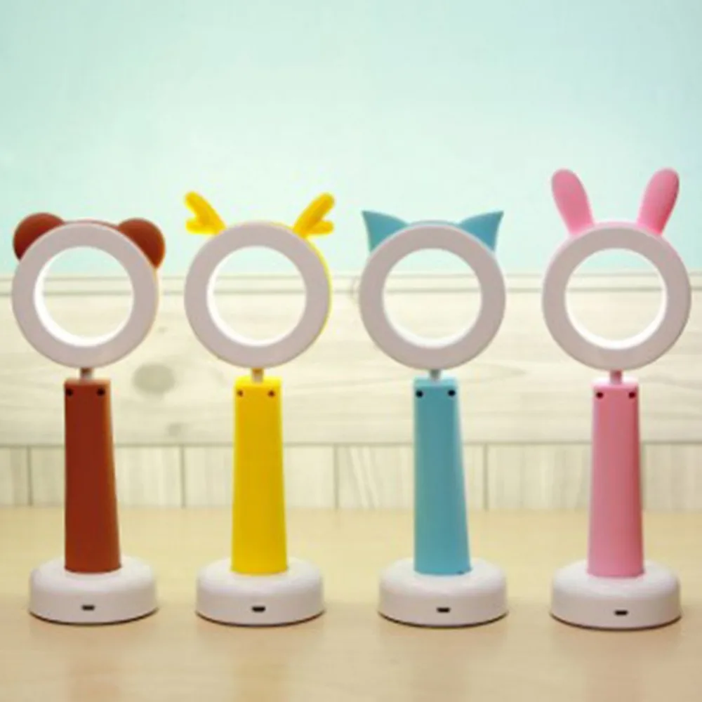 

Cute Mini LED Reading Light DC5V Charging Desktop Learning Desk Lamp Portable Handheld Eyes Protective Warm Reading Night Light