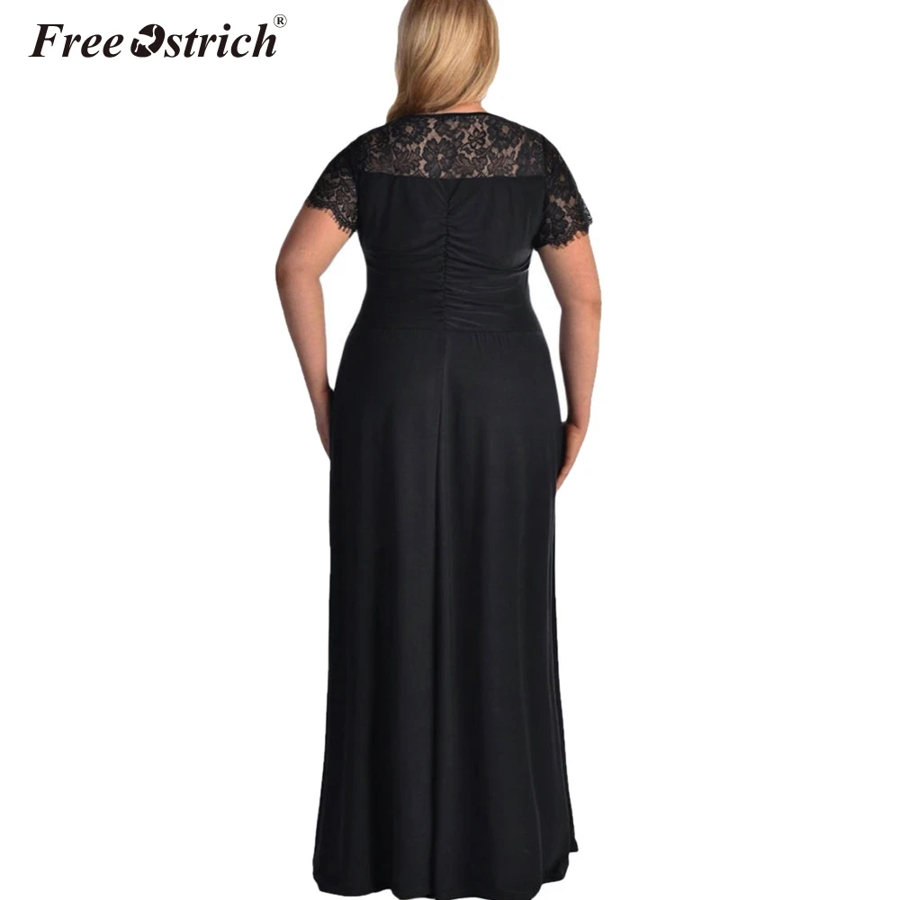 Free Ostrich vestidos verano Plus Size Short Sleeves Cocktail Gown Women Summer Dress Long Dresses Beach Sundress N30