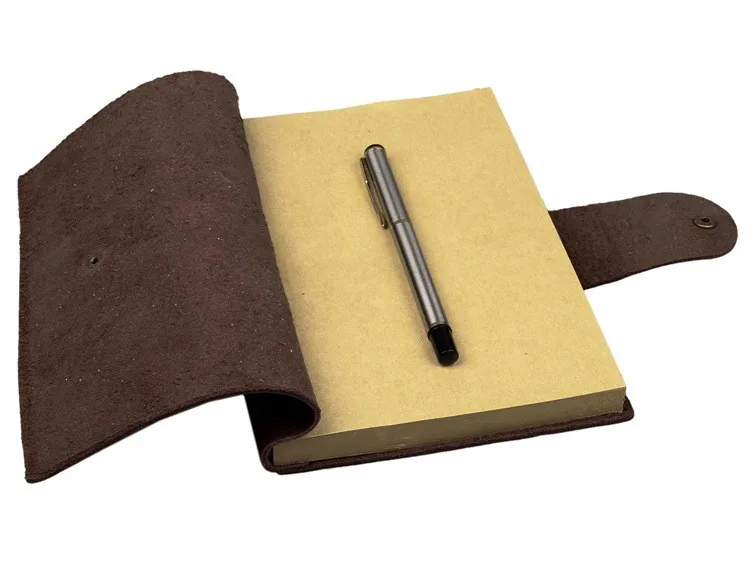 Caderno de Couro do Vintage de Papel Kraft Tamanho Polegada Presente Material Escolar Caderno Diário Jornal Notebook Viajante 8.5 a5 9 High Quality travel journal notebook