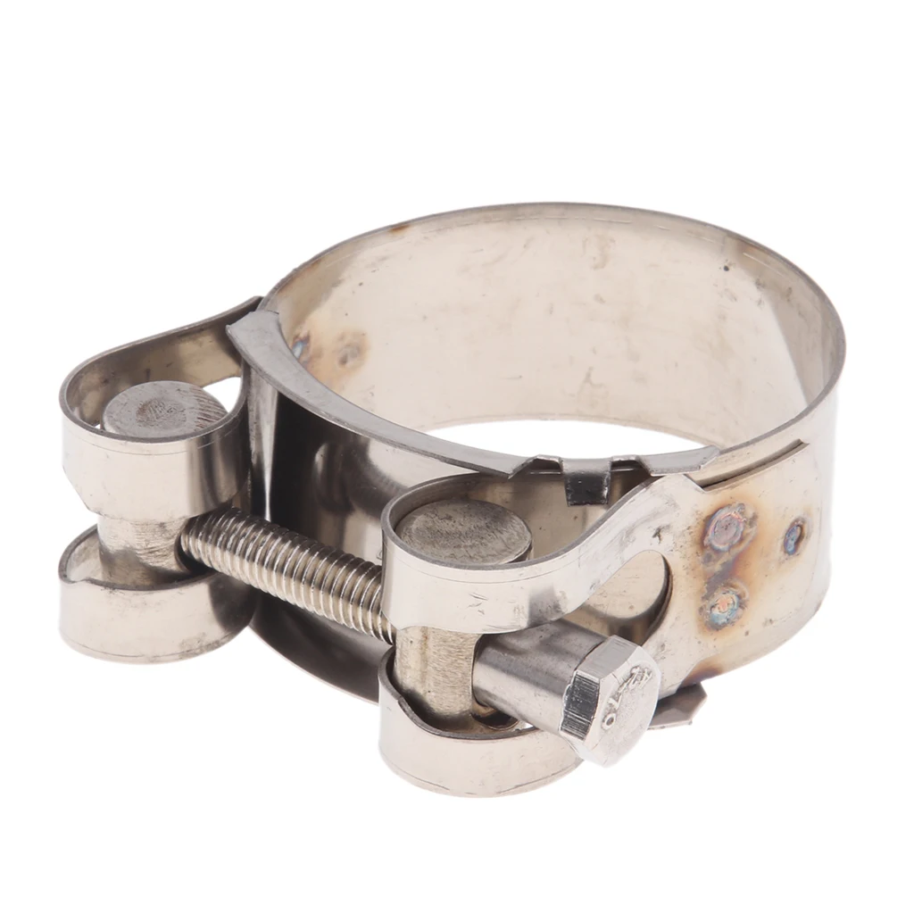 Motorcycle Stainless Steel Exhaust Clamp/Clip 32-35 / 36-39 / 40-43 / 44-47 / 48-51 / 52-55mm Longer Service Life