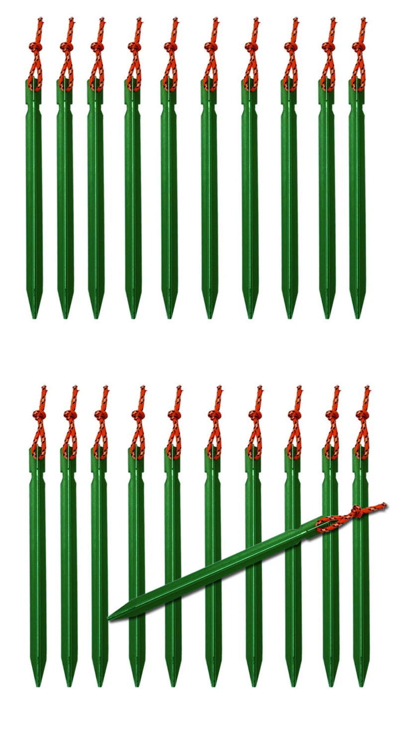 5 шт. колышки Алюминий палатки ногти ставки Открытый Отдых Аксессуары для скалолазания Рыбалка Пеший туризм солнце приют оборудования инструменты 18 см
