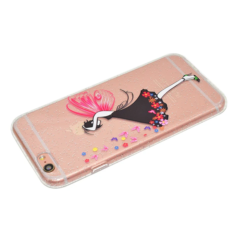 cute cartoon glitter silicone case iphone 5 6 s 7 plus (30)