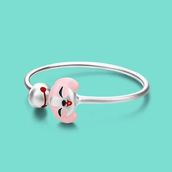 

New 100% 925 Sterling Silver Bracelet Pink Puppy Bell Design Solid Silver Bracelet Baby Jewelry Kid's Gift Promise ot Fade