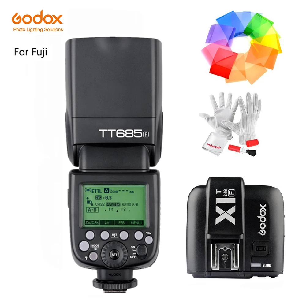 Godox Вспышка TT685F для камеры Fujifilm вспышка X1T-F передатчик ttl HSS GN60 высокая скорость 1/8000S 2,4G для Fuji X-Pro2/1 X-T20