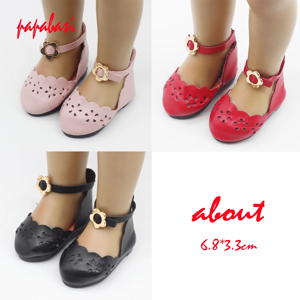 Papabasi Doll Accessories Fashion PU leather doll shoes for 18 inch 45cm American Girls Madame Alexander