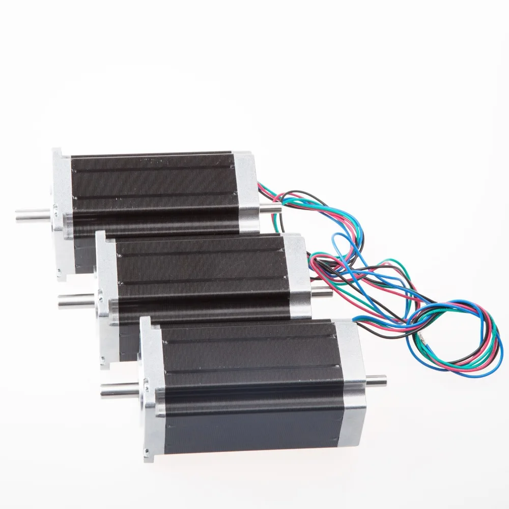Free Ship US&ampUS 3PCS Nema23 Stepper Motor 23HS9430B 57BYGH 425oz-in 115mm 3A Dual shaft CNC Router Mill Laser Engraving | Обустройство