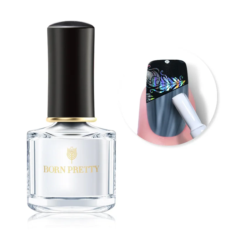  BORN PRETTY Nail Foil Adhesive Glue 6ml Starry Sky Transfer Sticker Star Glue Nail Slider NO NEED C