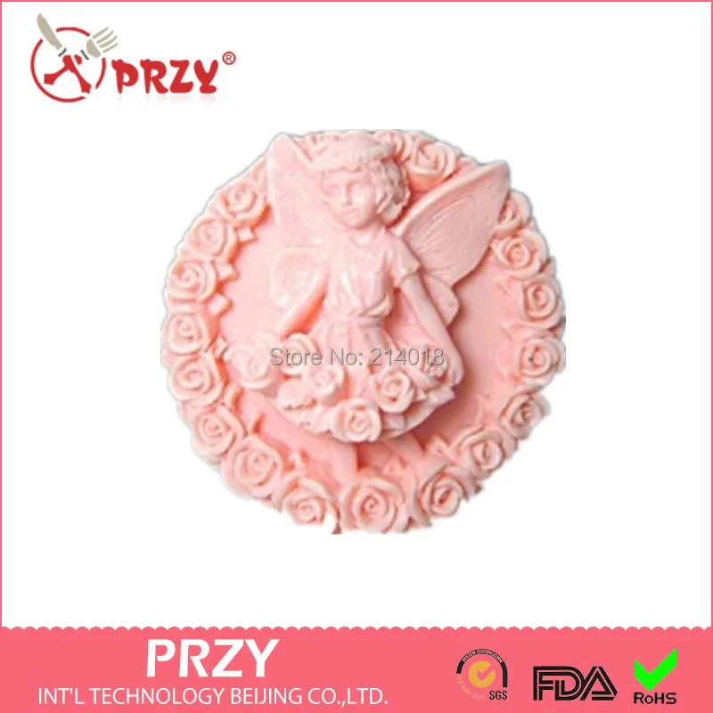 Angel /rose Shape Handmade Soap Mold Candle Molds Silicon Mould Chocolate Candy Moulds Valentine's Day DIY Baby Silicone Rubber | Дом и