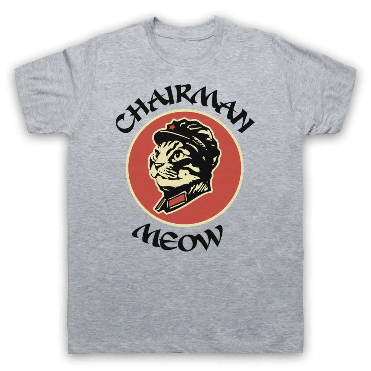 Мужская футболка с принтом CHAIRMAN MEOW CAT забавная комедийная пародийная MAO JOKE PUN хит