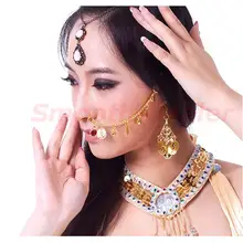 Горячая Новые шпильки золотые цепочки для носа для танца живота ювелирные изделия