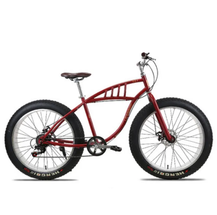 X-фронтальный бренд снегоход 7,21 скорость 2" 4 Fat Tire MTB горный велосипед внедорожная передача пляж bicicleta fat велосипед - Цвет: wine