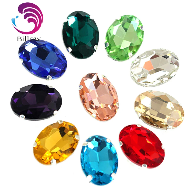 

Oval Multicolor Glass Strass Crystals Sew On Rhinestones With Claw Oval стразы Sew On Claw Rhinestones Wedding Dress B3176