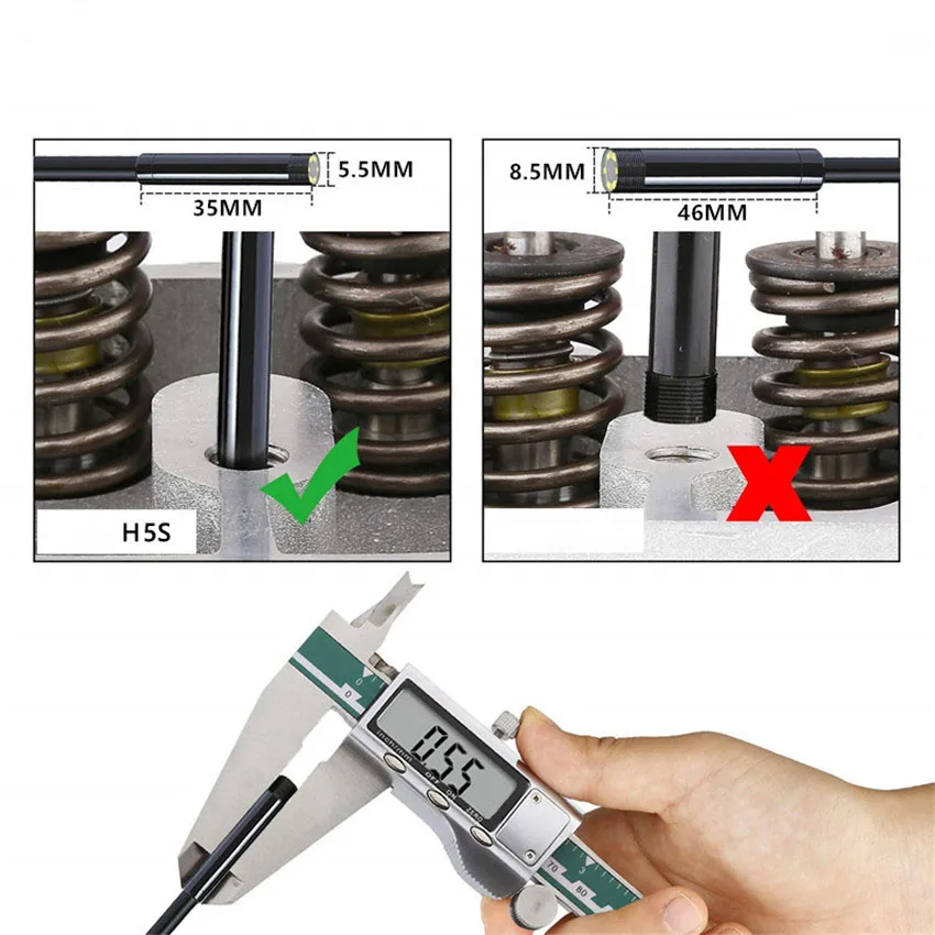 5,5 мм USB эндоскоп 6 светодиодов змея камера для обследования эндоскоп+ магнит+ крюк+ зеркало Авто Диагностика цифровой промышленный эндоскоп