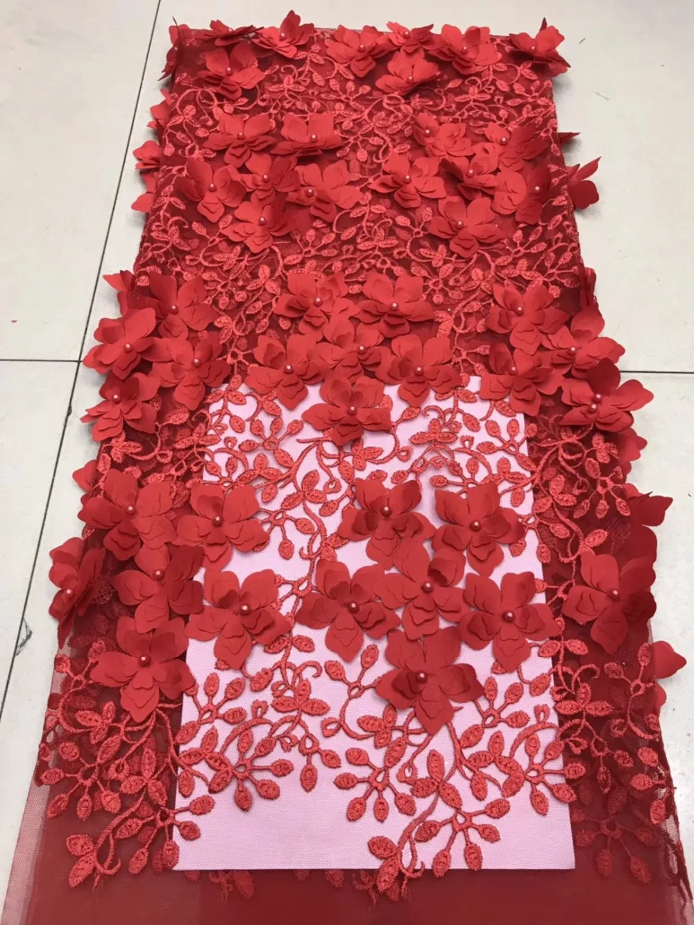 

2018 Latest African French Lace Fabric High Quality African Tulle Lace Fabric For Wedding Nigerian Lace Fabrics