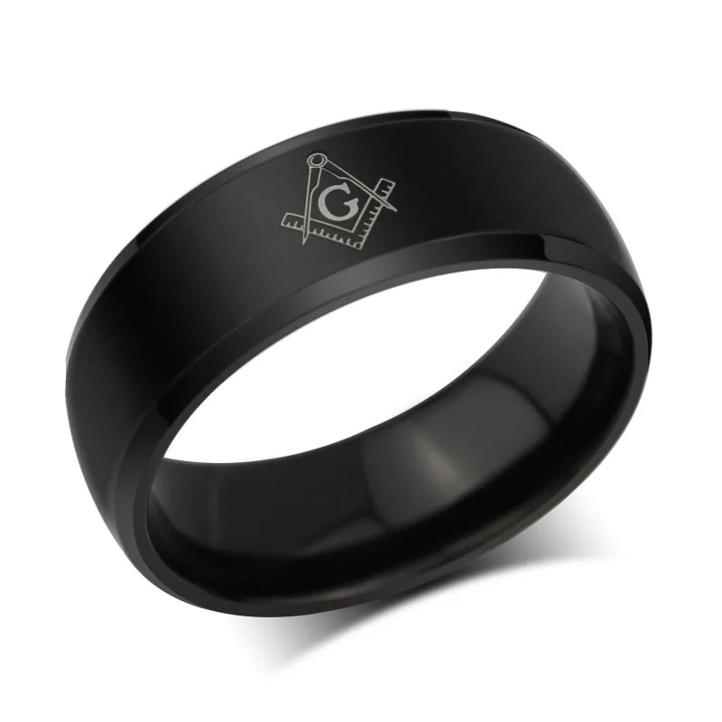 Масонское кольцо, титановое кольцо для мужчин, ювелирные изделия из нержавеющей стали