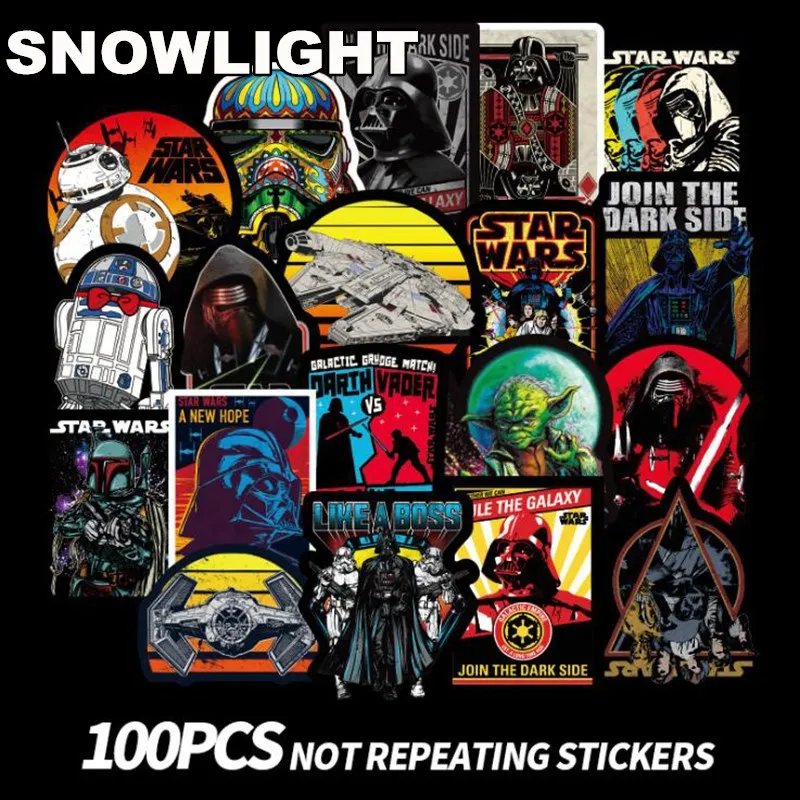100pcs/pack New Super Cool Wars Stickers for Luggage Laptop Decal Skateboard Stickers Moto Bicycle Car Guitar Fridge Sticker