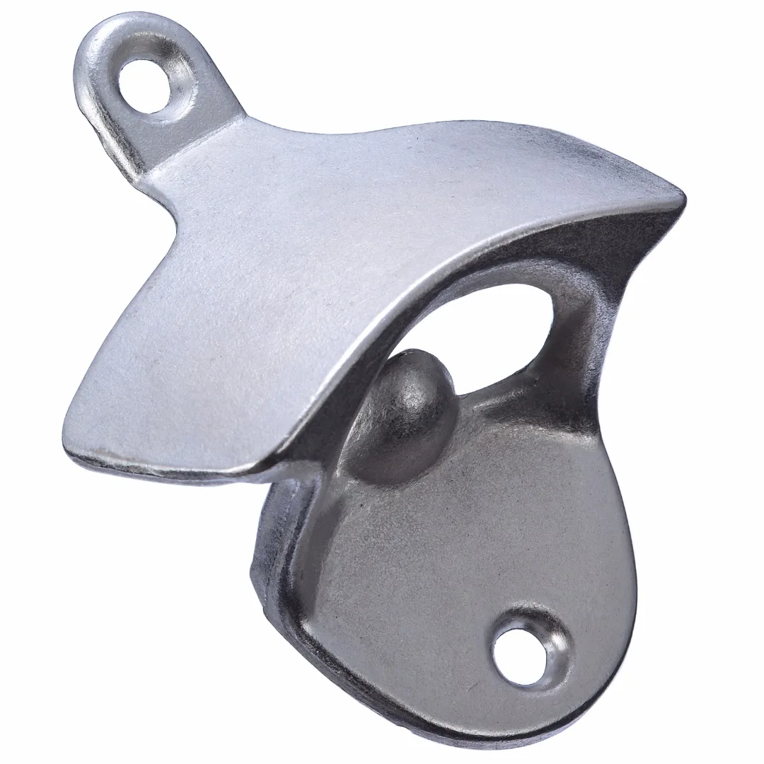 1pc Silver Wall Mounted Beer Wine Bottle Cap Catcher Bar Mountable Metal Opener Home Kitchen Party Supplies