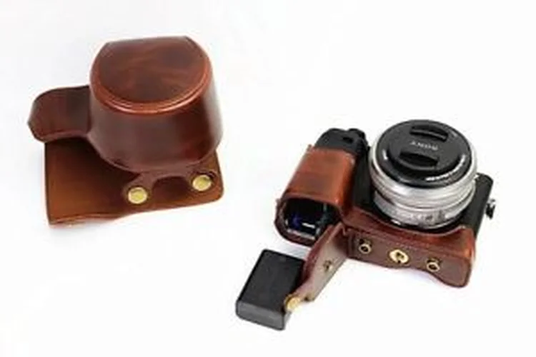 Черный/коричневый/темно-коричневый ретро сумка для камеры PU кожаный чехол для sony A6300 A6000 16-50 мм объектив с плечевым ремнем