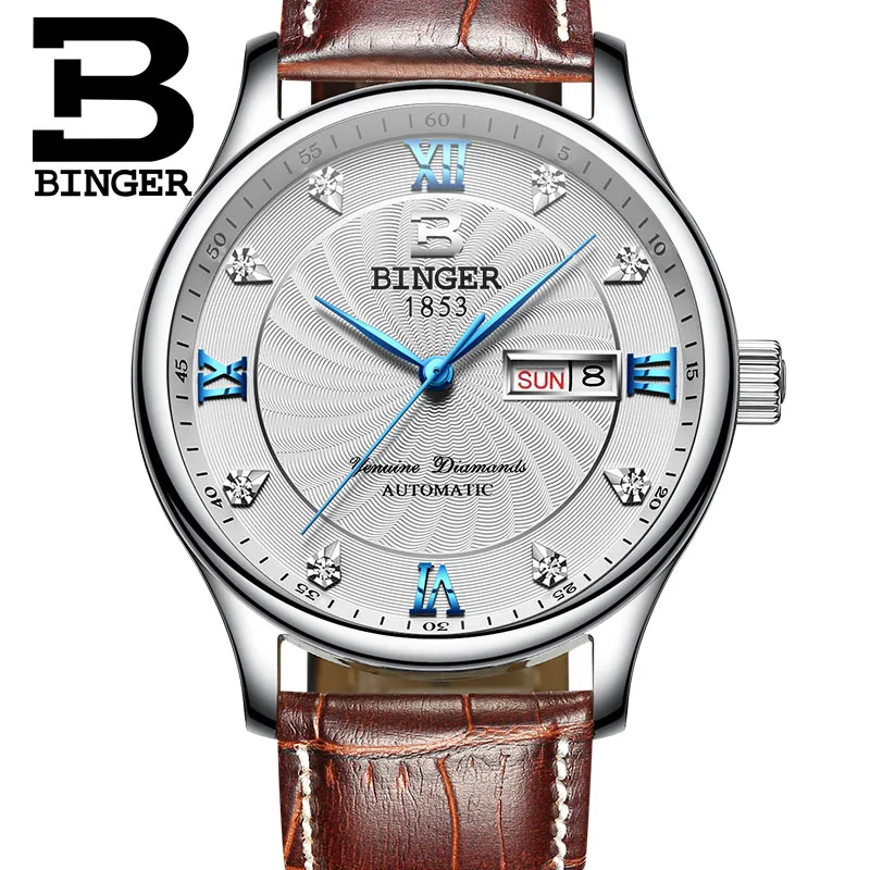 

Top Famous Brand Watch Quartz Watch For Men Business Watches Luxury Wristwatch Leather Casual Watch BINGER relogio mascu