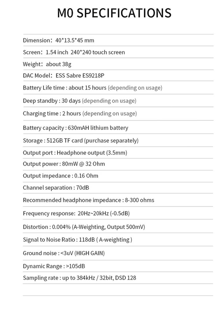 SHANLING Mini M0 DSD портативный музыкальный плеер MP3 Поддержка дисплея на нескольких языках усилитель для наушников