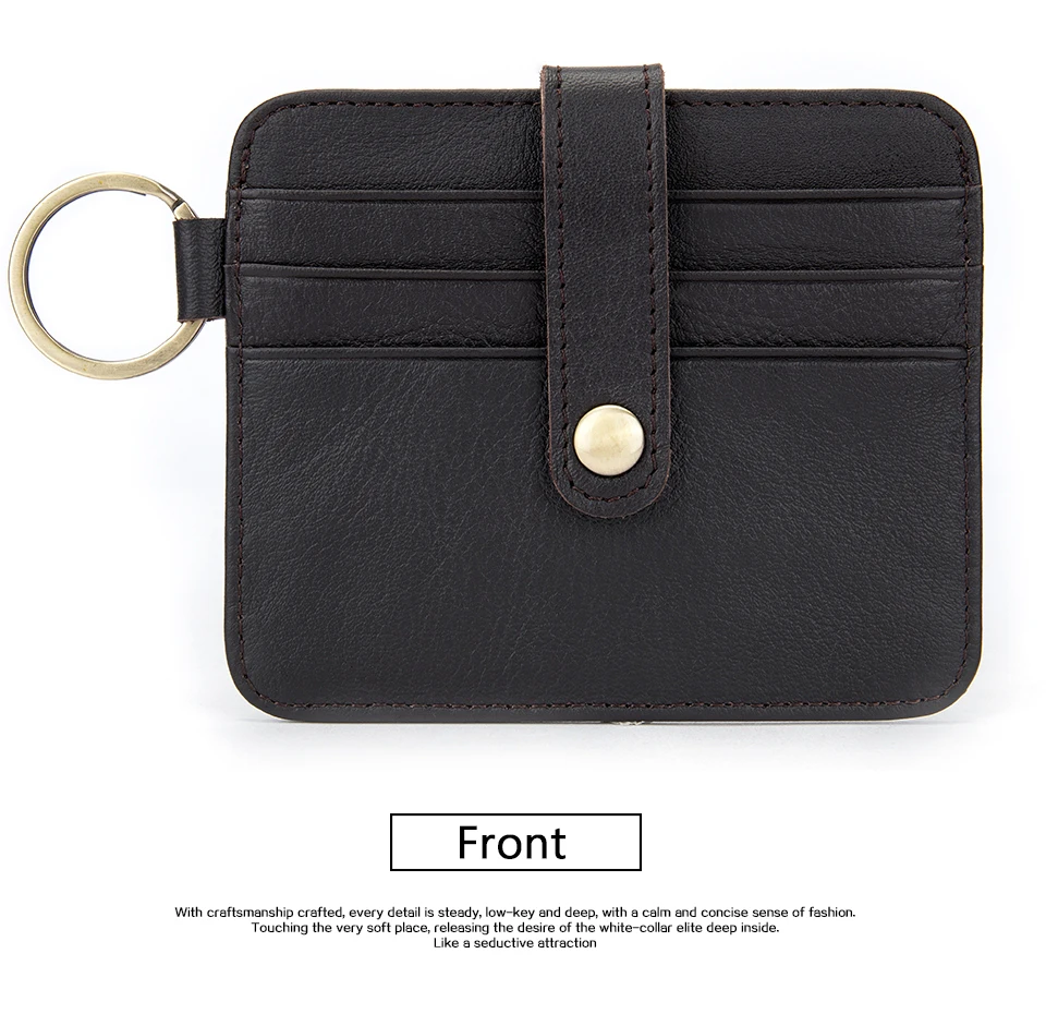 10 men's card holder wallet leather genuine business bank card holder for men mini credit card pocket protection cardholder