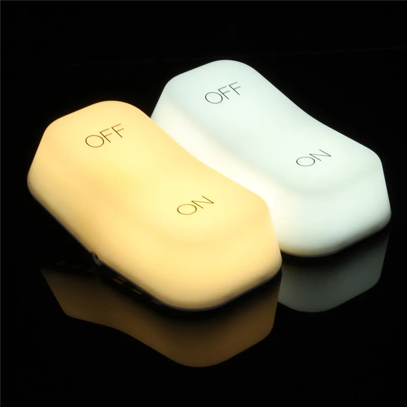 

ON/OFF Key Switch Two Tranche Adjustable Dual Mode Gravity Sensor Night Light Lamp Power Supply Atmosphere Bedside Light New
