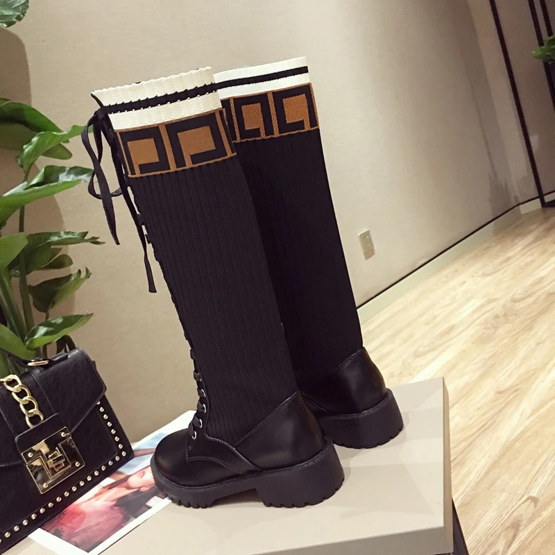 Wellwalk/Брендовые ботильоны Martens; женские высокие ботиночки на шнуровке; обувь на платформе с квадратным каблуком; женская зимняя обувь; Цвет Черный