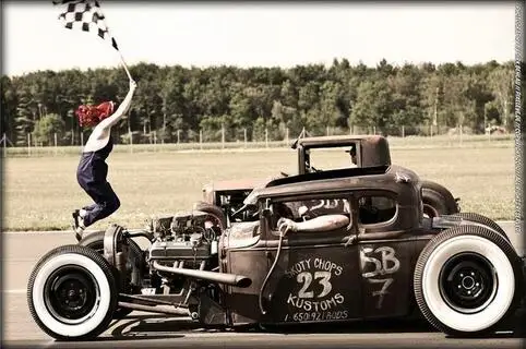 

Hot Rod Muscle Car Art Wall Decor Silk Print Poster