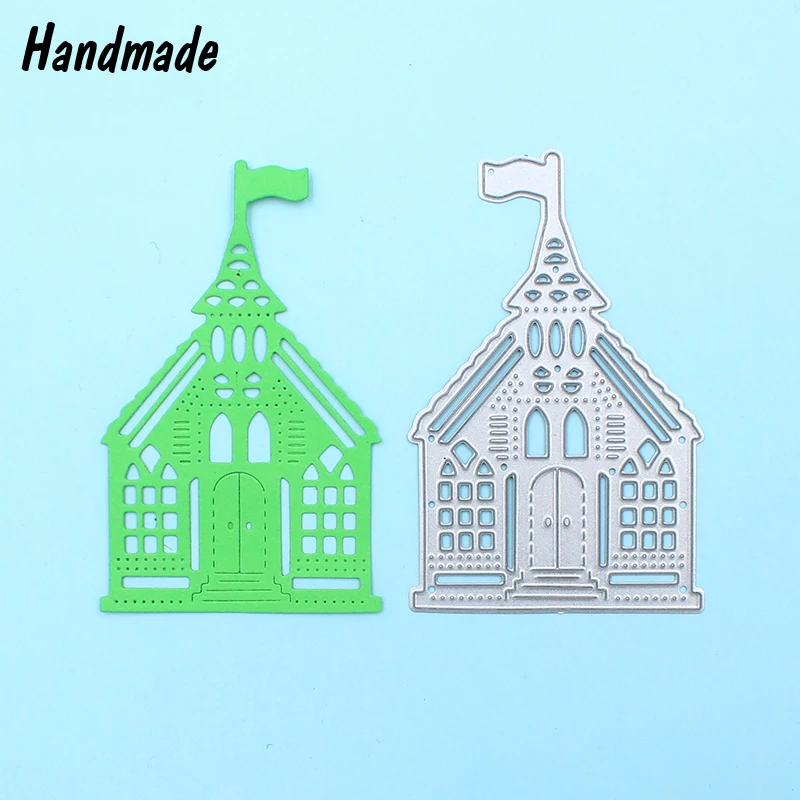 

House Building with Flag Metal Die Cutting Dies For DIY Scrapbooking Photo Album Decorative Paper Cards Embossing Folder Stencil