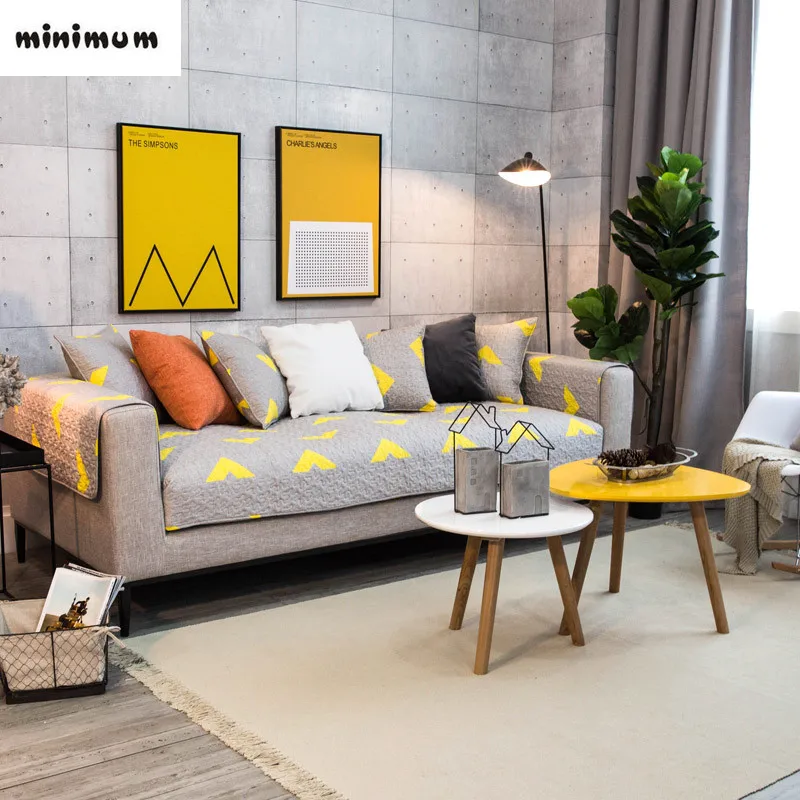 

Nordic geometry pattern Cotton cloth sofa cover Sofa mats Non-slip sofa cushion four seasons Can be customized free shipping