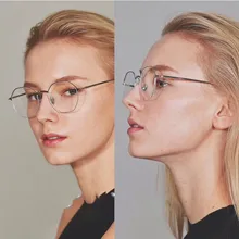 Полуоправы квадратные очки оправа для мужчин и женщин Оптические модные компьютерные очки 49013